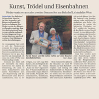 Bericht über Kunst, Trödel...  in der Berliner Woche vom 15.06.2016 